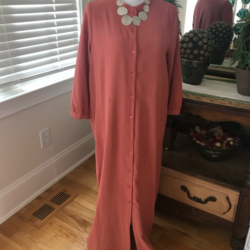 Roolee Sheath Coral Dress Size Medium